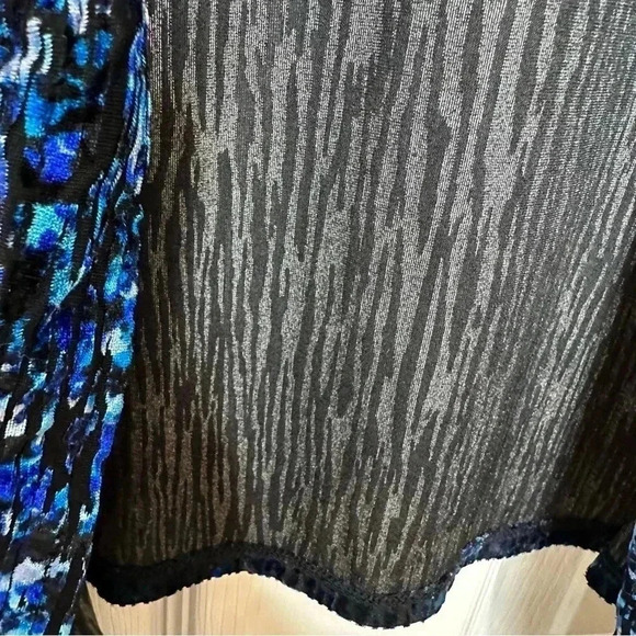 Tanjay Cardigan Velvet Blue / Black / White Size Large - Picture 7 of 16